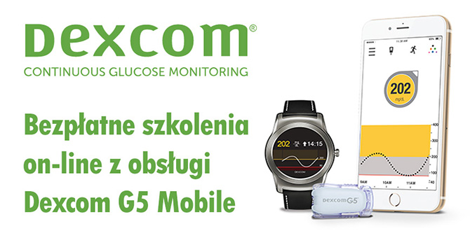 Bezpatne szkolenia on-line z obsugi Dexcom G5 Mobile