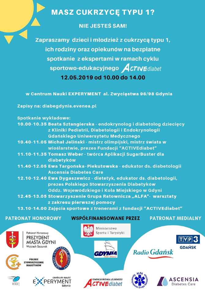 Gdynia: Spotkanie dla dzieci z cukrzyc typu 1, ich rodzin i opiekunw