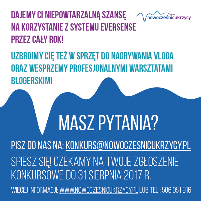 Startuje unikalny konkurs blogerski Nowoczenicukrzycy.pl