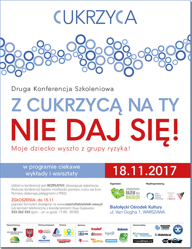 Druga Konferencja Szkoleniona Z Cukrzycą na Ty, nie daj się! - 18 listopada
