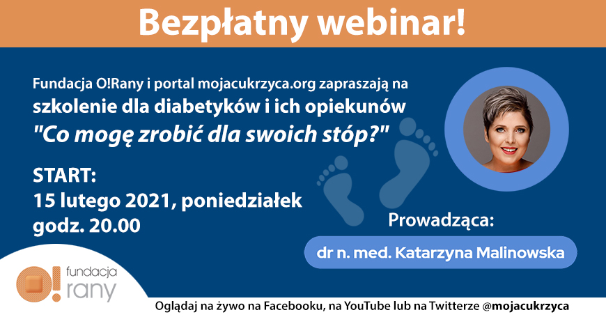 Co mogę zrobić dla swoich stóp? Bezpłatny webinar dla diabetyków i ich opiekunów