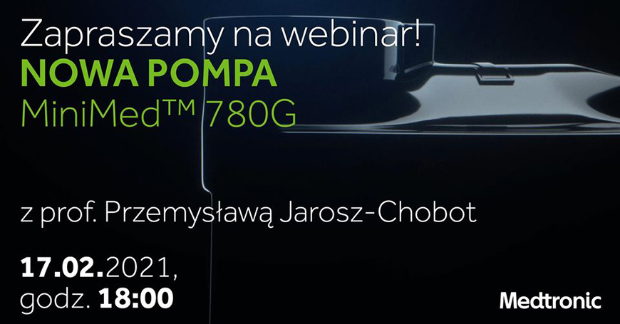 Automatyka podaży insuliny w pompie MiniMed 780G. Zapisz się na bezpłatny webinar!