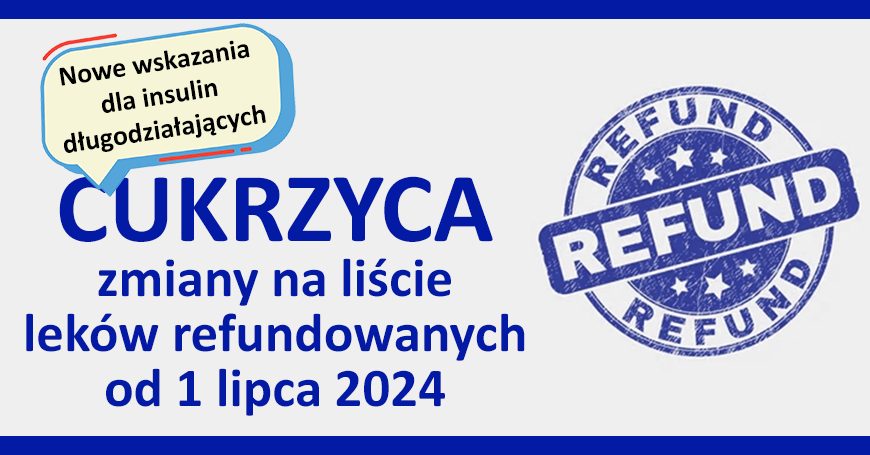 Cukrzyca - zmiany na liście leków refundowanych od 1 lipca 2024 roku