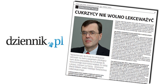 Cukrzycy nie wolno lekceway - wywiad z prof. Maciejem Maeckim