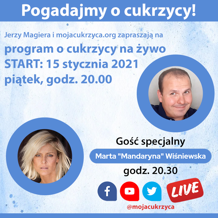 Pogadajmy o cukrzycy - spotkanie na ywo w pitek, 15 stycznia o godz. 20.00 z Mart Mandaryn Winiewsk