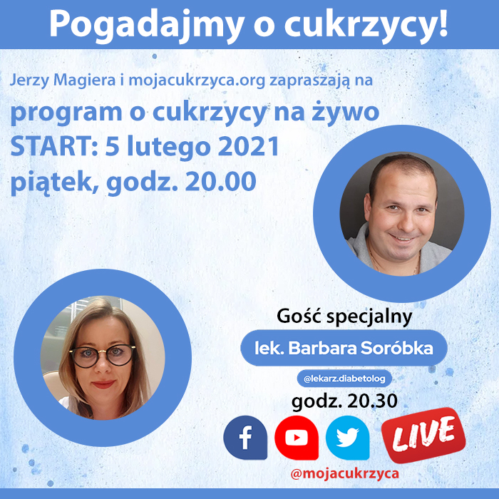 Pogadajmy o cukrzycy - spotkanie na ywo w pitek, 5 lutego o godz. 20.00 z lek. Barbar Sorbk