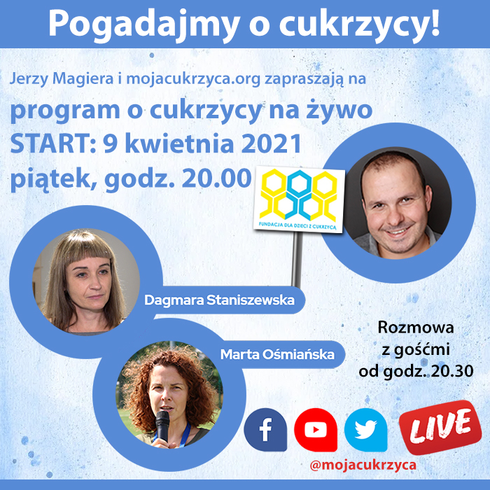 Pogadajmy o cukrzycy - na żywo w piątek, 26 marca o godz. 20.00 z prof. Małgorzatą Myśliwiec
