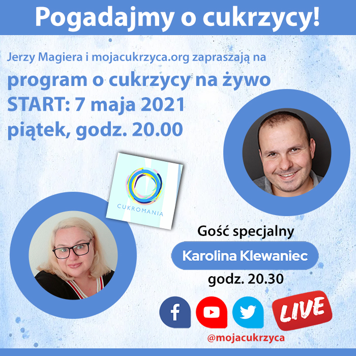 Pogadajmy o cukrzycy - na żywo w piątek, 23 kwietnia o godz. 20.00 z Agatą Szerszeń