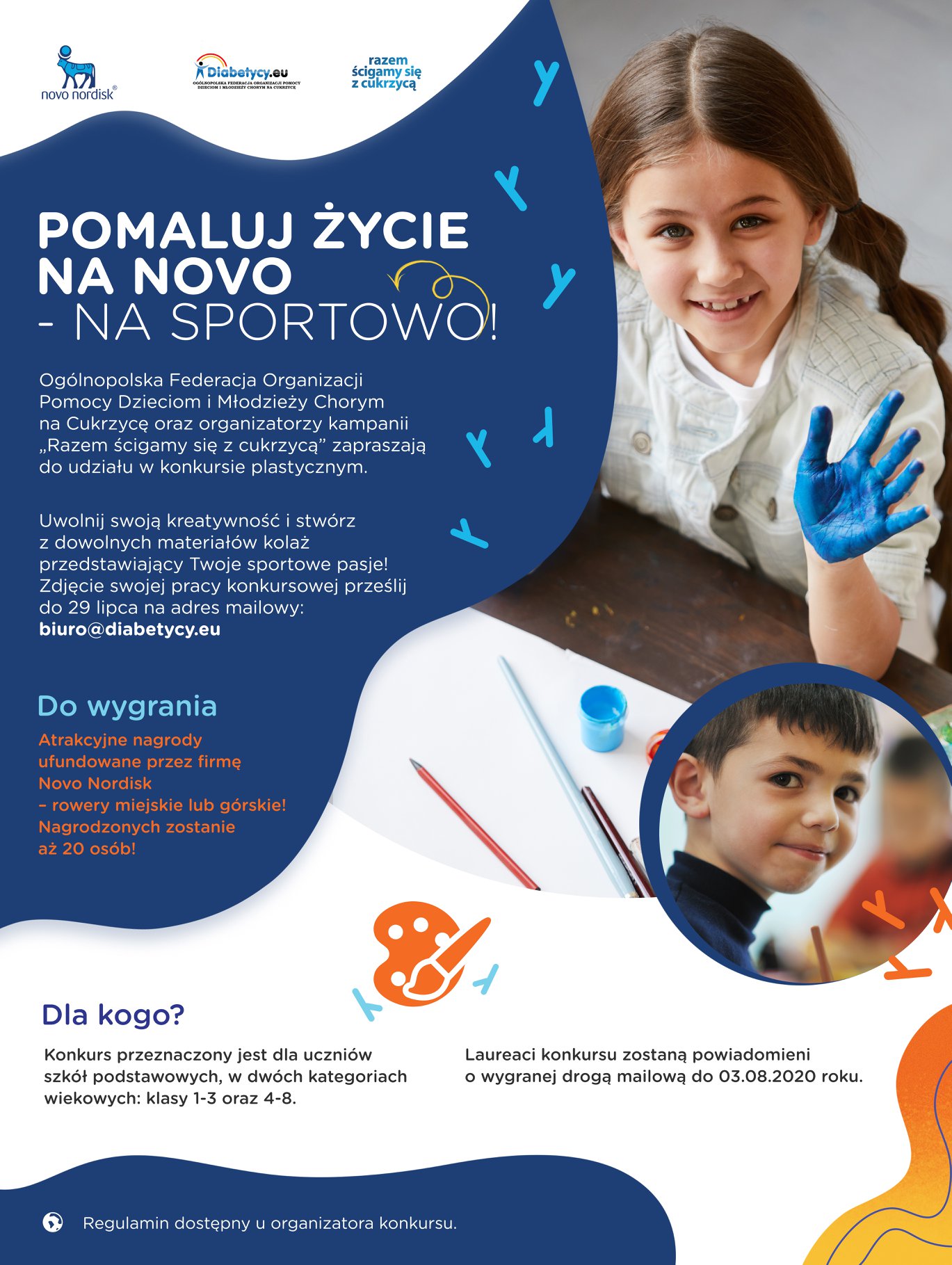 Konkurs plastyczny: Pomaluj ycie na Novo - na sportowo