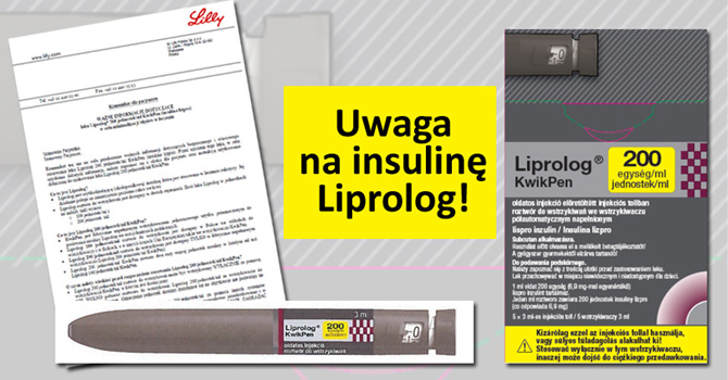Uwaga przy podawaniu! Insulina Liprolog dostępny w dwóch stężeniach