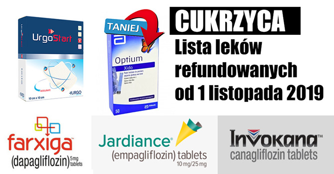 Cukrzyca - zmiany na liście leków refundowanych od 1 listopada 2019 roku