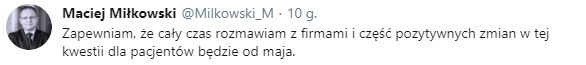 Maciej Mikowski tweetuje