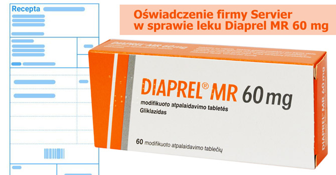 Oświadczenie firmy Servier w sprawie leku Diaprel MR 60 mg