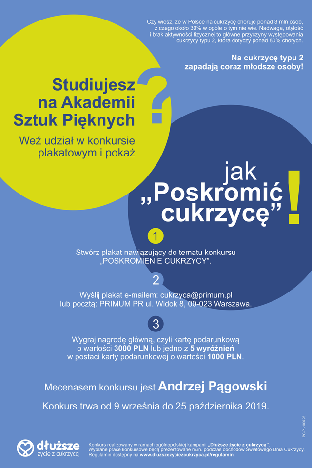Poskromienie cukrzycy: konkurs plakatowy dla studentów ASP w Polsce