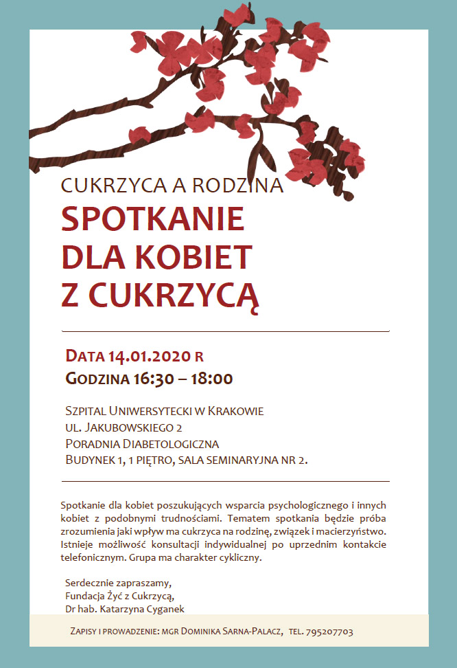 Cykliczne spotkania dla kobiet z cukrzycą w Krakowie