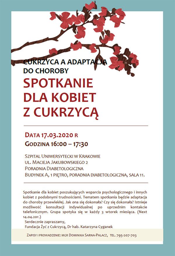 Cykliczne spotkania dla kobiet z cukrzycą w Krakowie