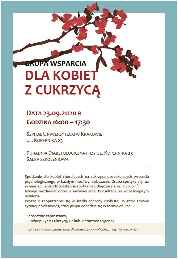 Powracaj spotkania dla kobiet z cukrzyc w Krakowie