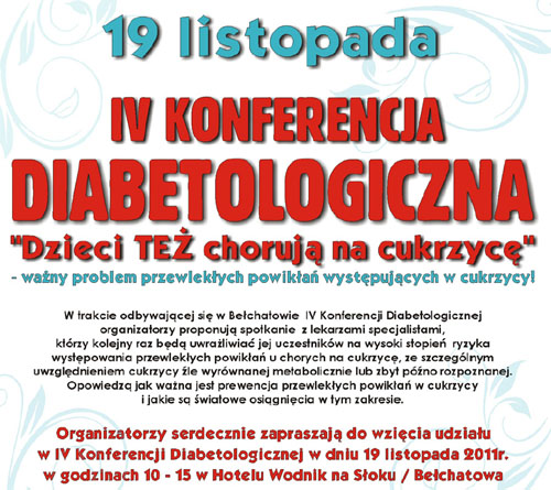 19 listopada - IV Konferencja Diabetologiczna