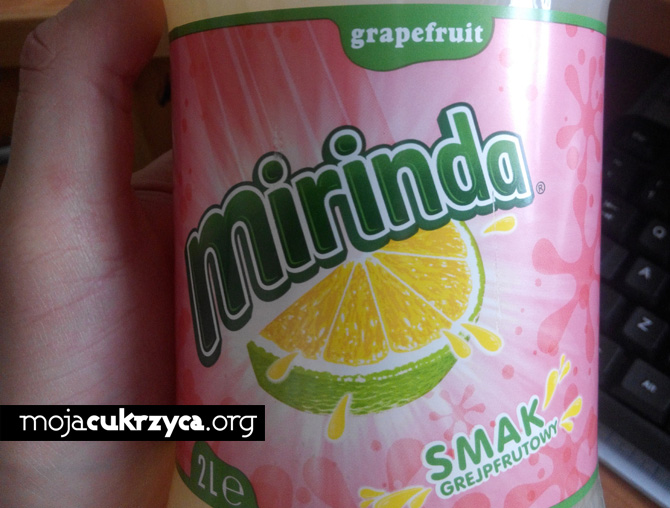 Mirinda o smaku grapefruitowym bez wglowodanw