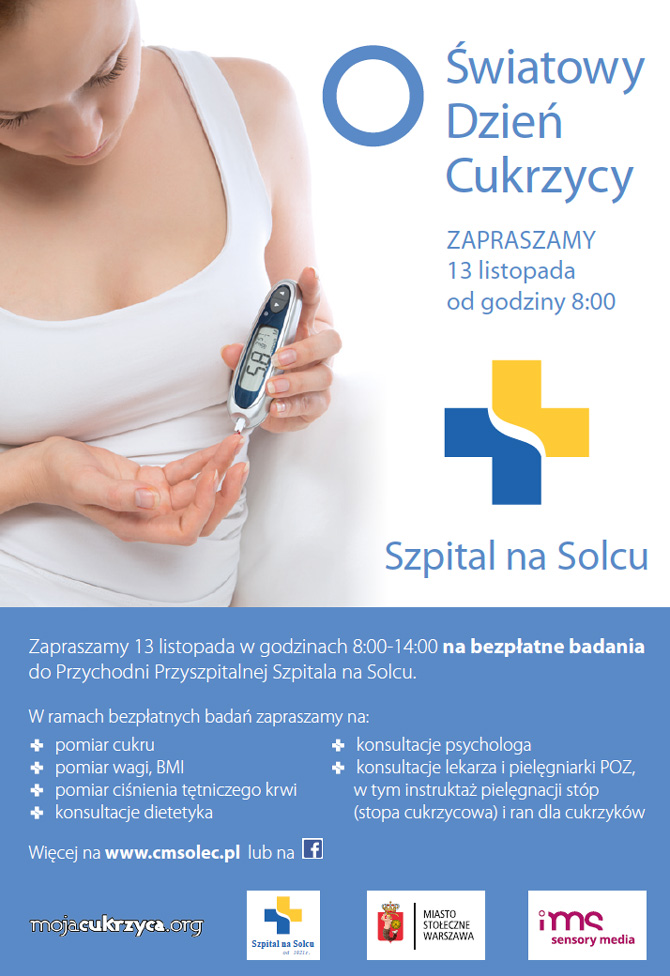 Bezpłatne badania w Szpitalu na Solcu w Warszawie - 13 listopada