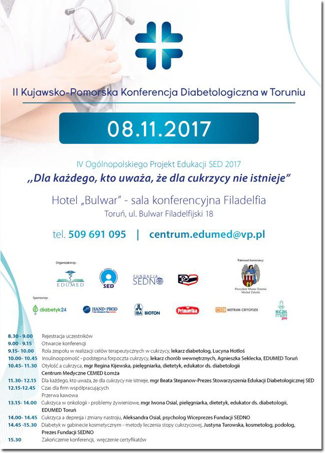 II Kujawsko-Pomorska Konferencja Diabetologiczna - 8 listopada