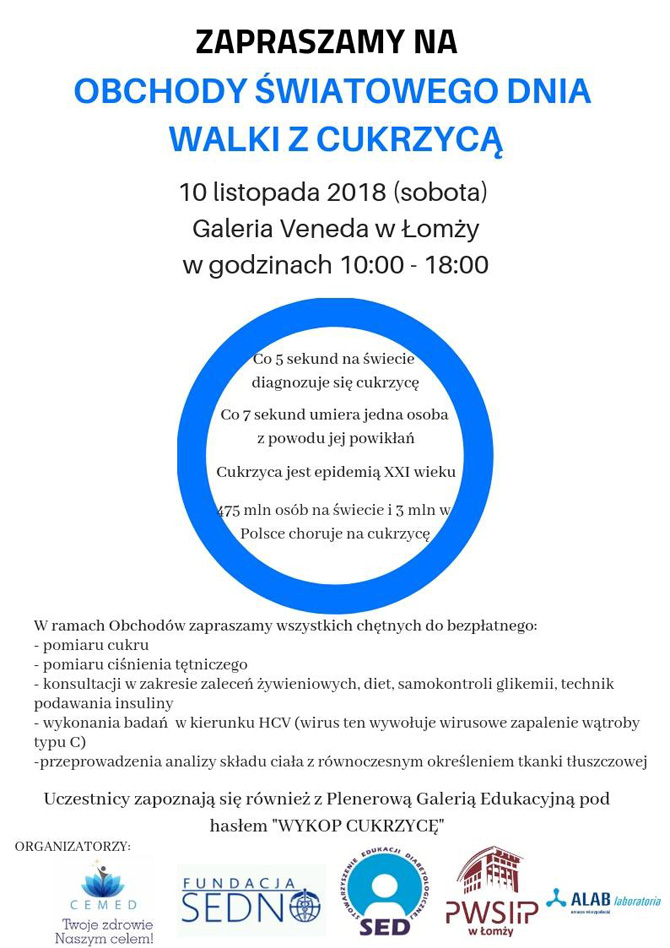 Obchody Światowego Dnia Cukrzycy w Łomży