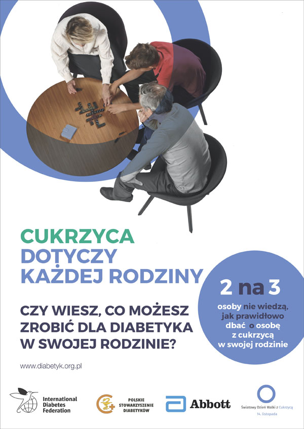 Plakat na Światowy Dzień Cukrzycy 2018